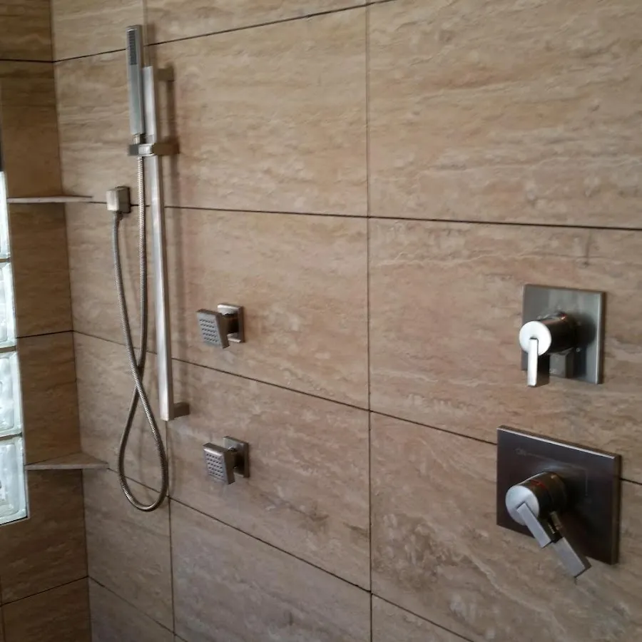 Shower fixture installation for Water Heater Replacement in Bethel